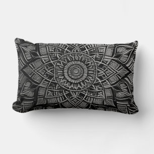 Silber Mandala Lendenkissen
