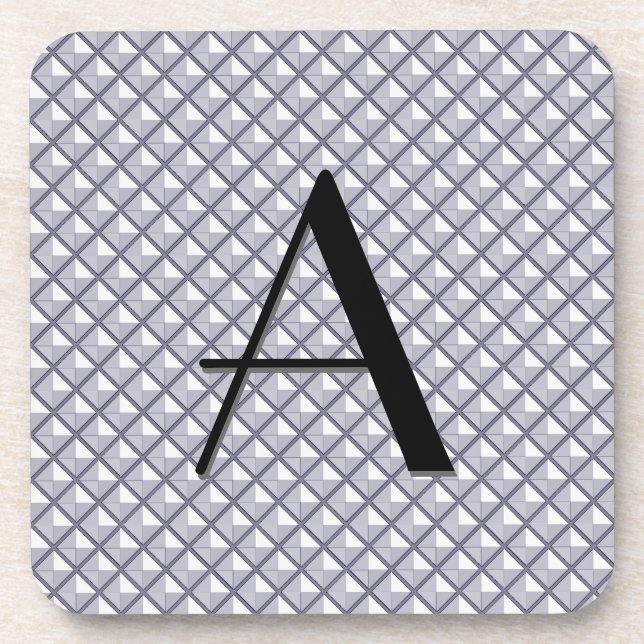 Silber, metallisches Aussehen, gestanztes Gitter Getränkeuntersetzer (Vorderseite)