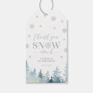 Silber & Minze Winter Wonderland Dankeschön-Gesche Geschenkanhänger