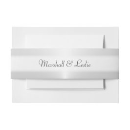 Silber mit Text Einladungsbanderole