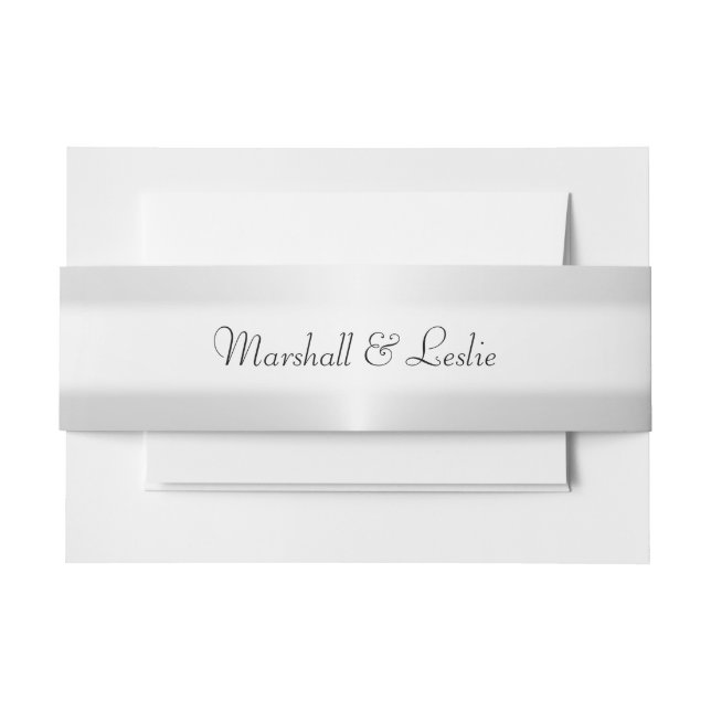 Silber mit Text Einladungsbanderole (Vorderseite Beispiel)