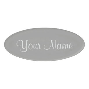 Silber Namenschild