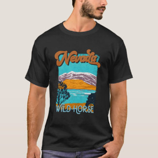 Silber Nevada State NV Urlaub Wildpferd Nevada T-Shirt