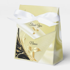 Silber oder Gold Abstrakte Blume auf - Seide und K Geschenkschachtel