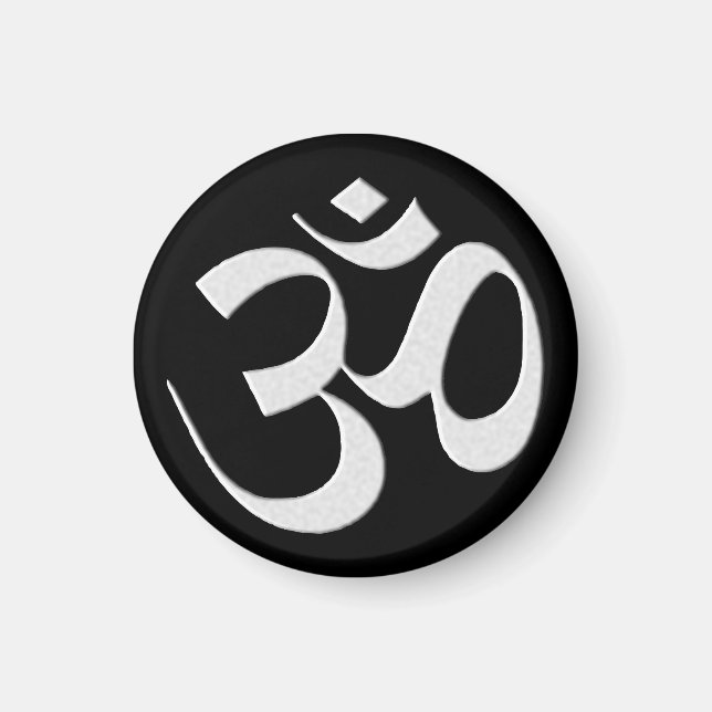 Silber Om  Magnet (Vorne)