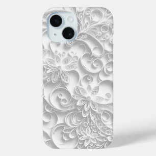 Silber Paper Quilling Daisy Design Case-Mate iPhone Hülle