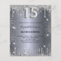 Silber-Quinceanera-Glitzer