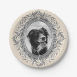 Silber-Rahmen-Foto für Feiertage Pappteller