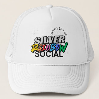 Silber-Regenbogen-Sozial-Baseballmütze Truckerkappe