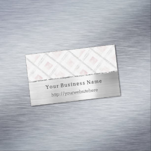 Silber Rosa Glitzstreifen Firmenname Webseite Magnetische Visitenkarte
