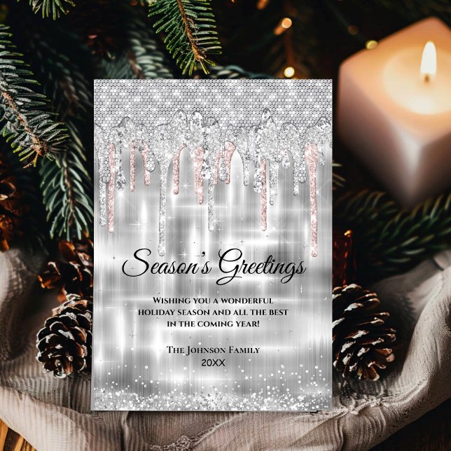 Silber-Rose Weihnachtsgold Glitzer Tropfen (Von Creator hochgeladen)