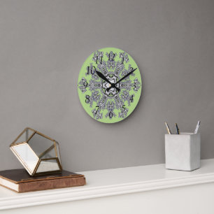 Silber Runde Wanduhr