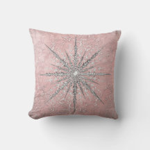 Silber Schneeflocke Rosa Vintager Winter