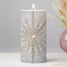 Silber Schneeflocke Rosa Vintager Winter