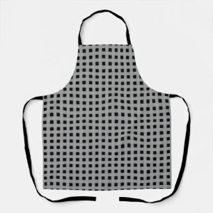 Silber-Schwarz-Gewebe-Muster Schürze