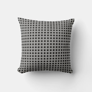 Silber-Schwarz-Webmuster Kissen