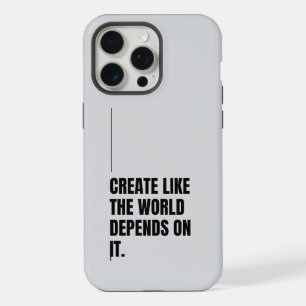 Silber Seide, Schwarze Typografie Künstler Mächtig iPhone 15 Pro Max Hülle