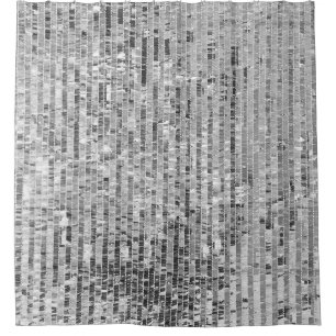 Silber-Sequenzen, glamouröser, nahtloser Hintergru Duschvorhang