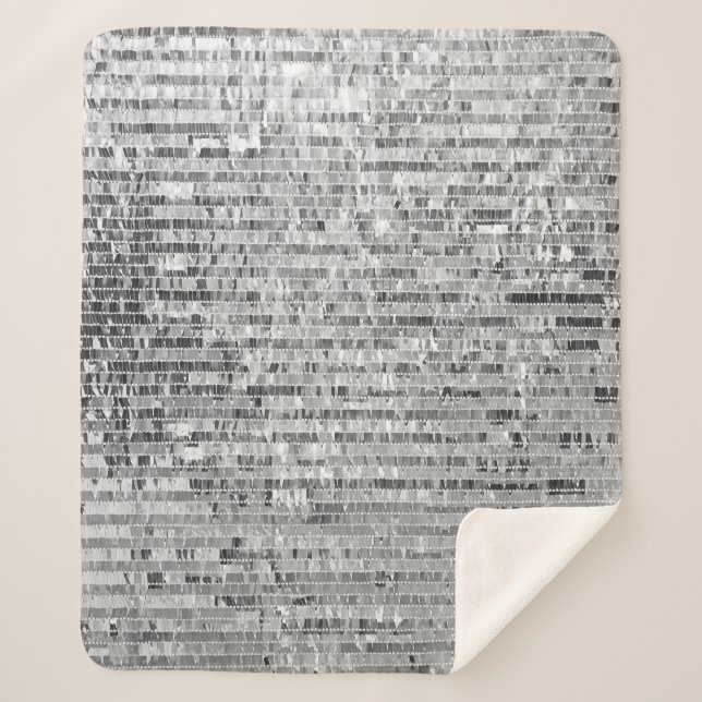 Silber-Sequenzen, glamouröser, nahtloser Hintergru Sherpadecke (Vorderseite)