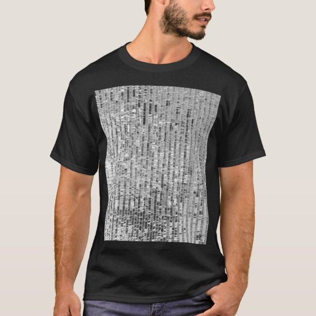 Silber-Sequenzen, glamouröser, nahtloser Hintergru T-Shirt (Vorderseite)