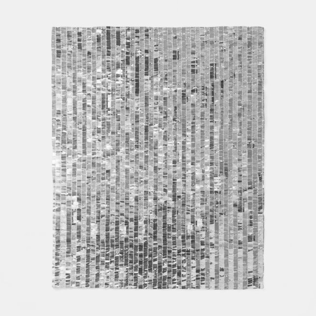 Silber-Sequenzen nahtlos Muster Fleecedecke (Vorderseite)