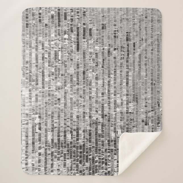Silber-Sequenzen nahtlos Muster Sherpadecke (Vorderseite)