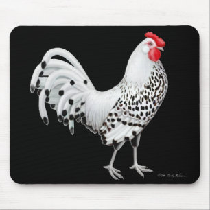 Silber Spangled Hamburg-Huhn Mousepad