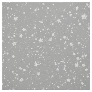Silber-Sterne Stoff