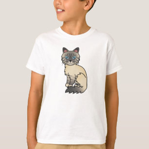 Silber-Tabby-Birman / Ragdoll-Katze T-Shirt