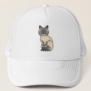 Silber-Tabby-Birman / Ragdoll-Katze Truckerkappe