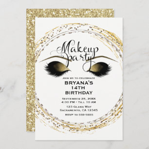 Silber-u. Goldmake-upeyelashes-bezauberndes Einladung