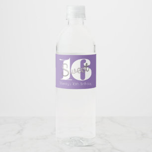 Silber u. modernes, Bonbon 16 Wasserflaschenetikett
