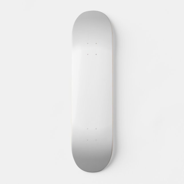 Silber u. weißer Radialstrahl verblassen Skateboard (Vorderseite)
