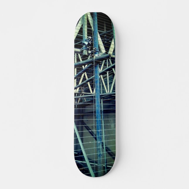 Silber und Blau Skateboard (Vorne)