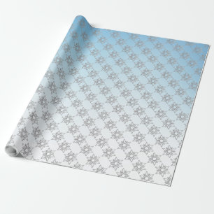Silber und Blau Weihnachten Geschenkpapier
