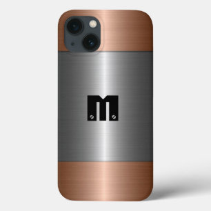 Silber und Bronze-Edelstahlmetall Case-Mate iPhone Hülle