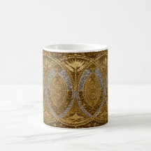 Silber- und Gold-Art-Deco-Muster