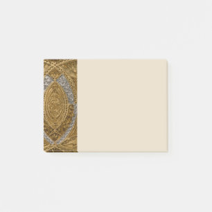Silber- und Gold-Art-Deco-Muster Post-it Klebezettel