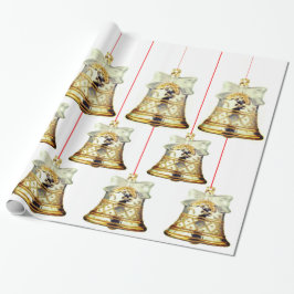 Silber und Gold Bells Wrapping Paper Geschenkpapier