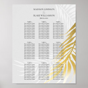 Silber und Gold elegante Hochzeitsstift Poster
