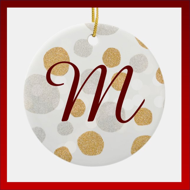 Silber und Gold Erstbaum Keramik Ornament (Von Creator hochgeladen)
