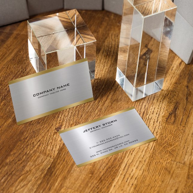 Silber und Gold-Metallic Visitenkarte (Von Creator hochgeladen)