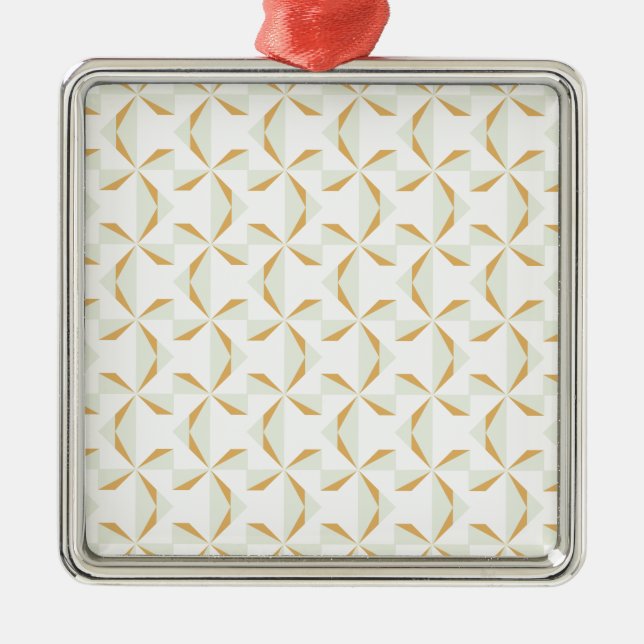 Silber und Gold Pinwheels Ornament Aus Metall (Vorne)