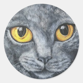 Silber und Gold Runder Aufkleber