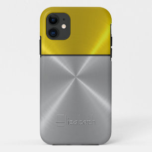 Silber und Gold Shiny Steel Metall Case-Mate iPhone Hülle