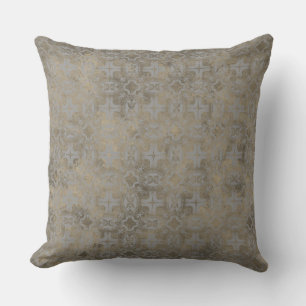 Silber- und Gold-Vintage-Muster Kissen