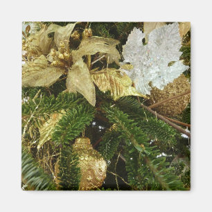 Silber- und Gold-Weihnachtsbaum II Feiertag Magnet