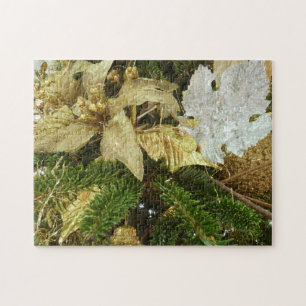 Silber- und Gold-Weihnachtsbaum II Feiertag Puzzle