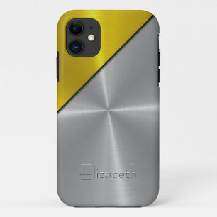 Silber-und Goldglänzendes Stahlmetall Case-Mate iPhone Hülle