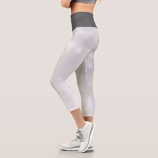 Silber und Grau Capri Leggings (Links)